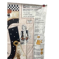 Daisy Kingdom Broomzelda Vest Fabric Panel Adult 8-18 Orange Halloween Witch DIY