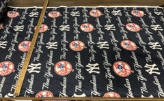 NEW YORK YANKEES LOGO MLB LICENSED BASEBALL FLEECE FABRIC BTY