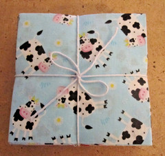 Lot of 100 5X5″ of Fabric Squares For Quilting/Crafts. “Hues of Blues”