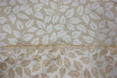 Upholstery Fabric Remnant Beige And White Leaves 54″ x 255″
