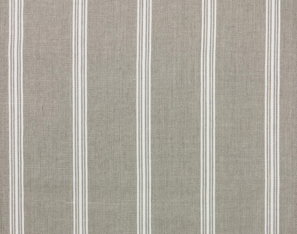 BALLARD DESIGN DENBY FLAX STRIPED BASKETWEAVE WOVEN LINEN FABRIC BY YARD 57″W