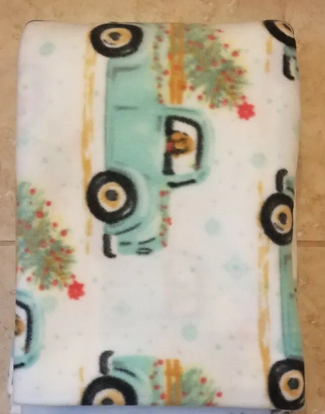 The Pioneer Woman Charlie Truck Fleece Fabric 2 yards for Blanket Throw NEW