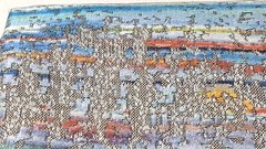 Woven Tapestry Jacquard Fabric Remnant Landscape Design 59×65 Heavy Decor