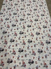 Disney Ahoy Mickey Cotton Fabric 44 X 139” 3.5 Yards NEW