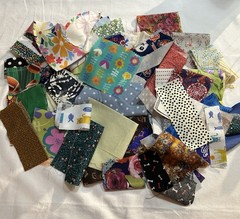 Fabric Scraps For Quilting 1 Lb Cotton Multi Assorted Size N Color Bag C