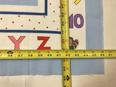 Vtg Little Suzy’s Zoo Crib Fabric Panel Letter And Numbers 36 x 46 Witzy Friends