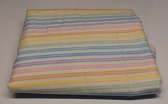 3-3/4 yds x 45″ PASTEL RAINBOW STRIPE COTTON FABRIC baby basics JOANN