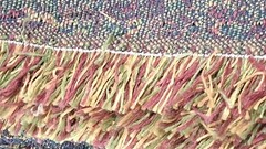 Jacquard Upholstery Fabric Remnant Fringe 28″x60″ Multicolor Tweed End of Roll