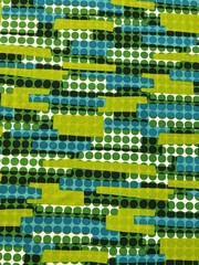 VTG So-Fro Originals 60s Psychedelic Green Knit Fabric-40″x53″