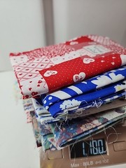 1lb 10oz Cheater Patchwork Fabric Lot Remnants Scraps Sewing Crafts Quilting