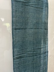 Antique Japanese BORO Light Indigo Kaya Mosquito Net Cotton Asagi Blue 82”
