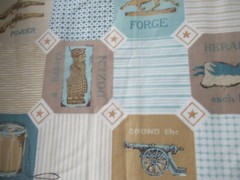Waverly Early Americana “AMERICANA” Cotton Fabric 35″ x 35” Vintage 60`s RARE
