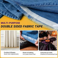 Double Sided Fabric Tape 0.75″ x 66FT – Heavy Duty | Hems, Fashion Dresses, C…