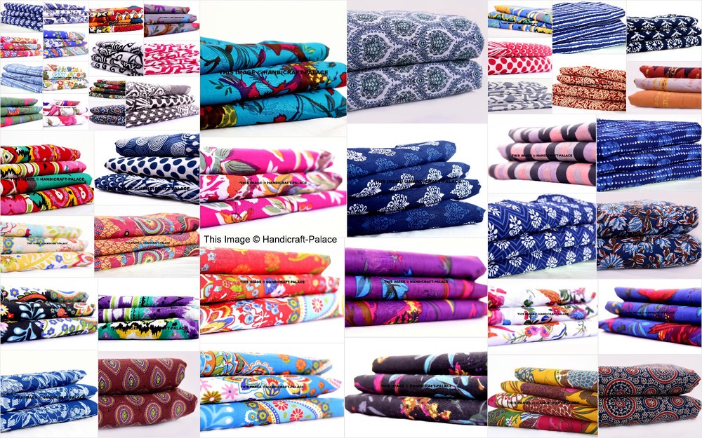 100% Cotton Fabric Hand Print Sewing Dressmaking Clothes Handmade DIY Handcrafts