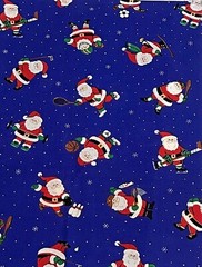 Sporty Santa Boxer Shorts Adult S M L Cut Sew Panel Complete For WHITE ELEPHANT