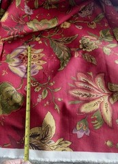 VTG Jay Yang Design Floral Jacobean Upholstery Cotton Fabric 54″ X 92″