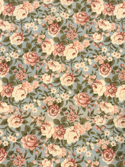 Vtg Faye Burgos Marcus Brothers Textiles Fabric Floral Roses CottageCore 1.2 Yds