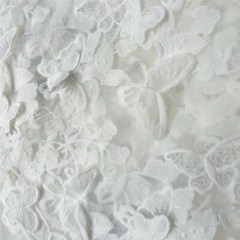 Butterfly Evening Dress Lace Fabric Embroidery Bridesmaid Costume Show Trim 0.5M
