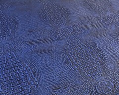 Blue Big alligator embossed Vinyl Leather Faux upholstery