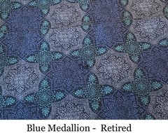 Richloom Solarium Blue Medallion 100% Polyester Outdoor Fabric Retired