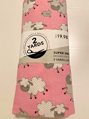 PINK SHEEP Super Snuggle Flannel Precut 2 Yards/43″ wide 100% Cotton / Pakistan