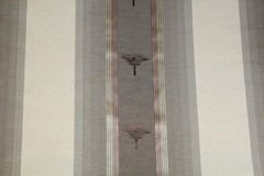 Serengeti Stripe, a silk and linen woven high-end decorator material in neutrals