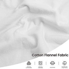 FAIBURUIC 43.3″ Wide Soft Cotton Flannel Fabric by the Yard, 190GSM Lightweig…