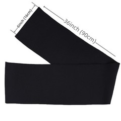 TinaKim Thick Ribbing for Cuffs and Waistband Knit Fabric, 36×6″, Black