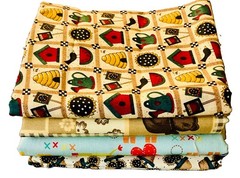 4 Pack Cotton Fabric Baby Theme Bear Giraffe Garden Sunflower Quilt Blanket Gift