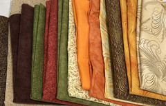 Cotton Quilting Fabric Lot Earthy Tones Earthtone Brown Orange Green Tan 13 Pc