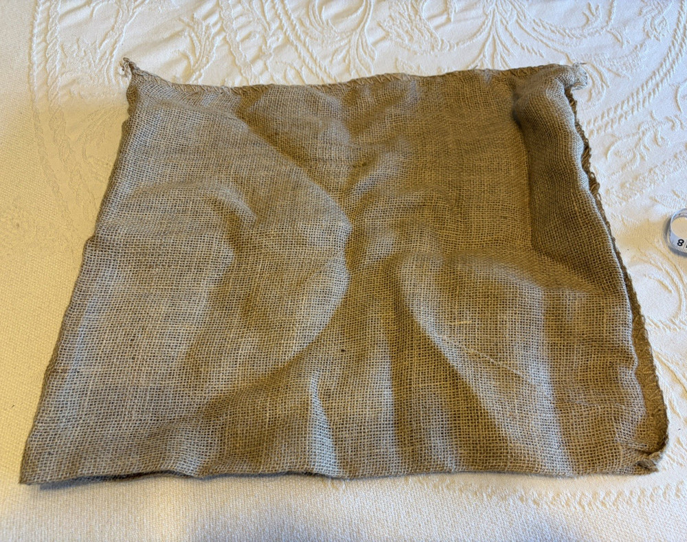 Vintage Burlap Jute Grain Feed Sack Rustic Farmhouse Primitive 20×20 Craft