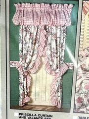 Floral Ribbon 90’s Cannon MontiCello Fabric NOS (3) 45″x108″ Total 11.25 Yards