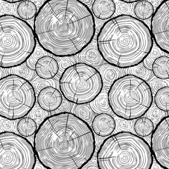 North of Ordinary Wood Grain White Cotton Fabric