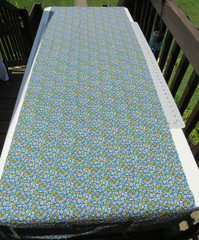 2 Yds X 44″ Cranston Print Works VIP Print Blue With Yellow & White Daisy’s