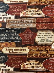 Plain & Simple Sayings FQ (18” x 22”) Henry Glass Cotton Fabric – New