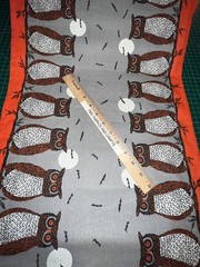 MODA 100% cotton toweling fabric Halloween OWLS 920 312 – 16 in x 36in Whoot owl