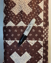 “Noon and Night” Brown Vintage Cotton Quilting Fabric by Concord Fabrics