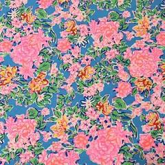 Lilly Pulitzer Cotton Poplin Fabric Multi Rose To The Occasion 36″ X 57″