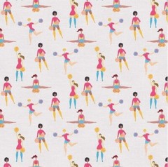 Cotton Super Sports White Cheer Sports Cotton Fabric Print by the Yard D662.71
