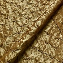 Antique Gold Pintuck Pleated Satin Upholstery Fabric 45″