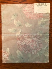 DOGWOOD SP-704 Floral in Silver Taupe 13 1/2 x 17″ Fabric Sample
