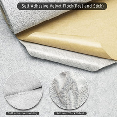 Self Adhesive Felt Velvet Fabric Liner Velvet Drawer Liner for Jewelry Drawer Cr