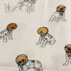Sevenberry Dog Fabric Set of 3 Japanese Cotton Astronaut Surfing Festival 50cm