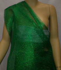 METALLIC STRETCH LUREX NETT MESH FABRIC : 145CM WIDE : PRICE PER 1/2 METRE