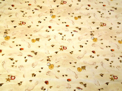 Elizabeth’s Studio Mini Sea Shells Footprints Beach Sand Cotton Fabric 43 x 190″