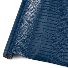 HYVAKUPPA Faux Alligator Fabric by The Yard 55″ W Crocodile Texture Vinyl Fak…