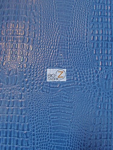 AquaGuard® Crocodile Marine Vinyl Fabric 14 Colors 1 Yard, Royal Blue