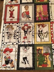 Loralie Designs Sewing Ladies Fabric Sew Fabulous Lady Scenes Cotton 24″ Panel