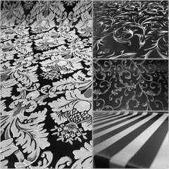 Black/Silver Damask Jacquard Brocade Fabric 118″ By the Yard Many Design