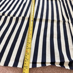 Vintage Fabric Lot Black White Hampton Floral Stripe Daisy Remnants Quilt 9+ YDS